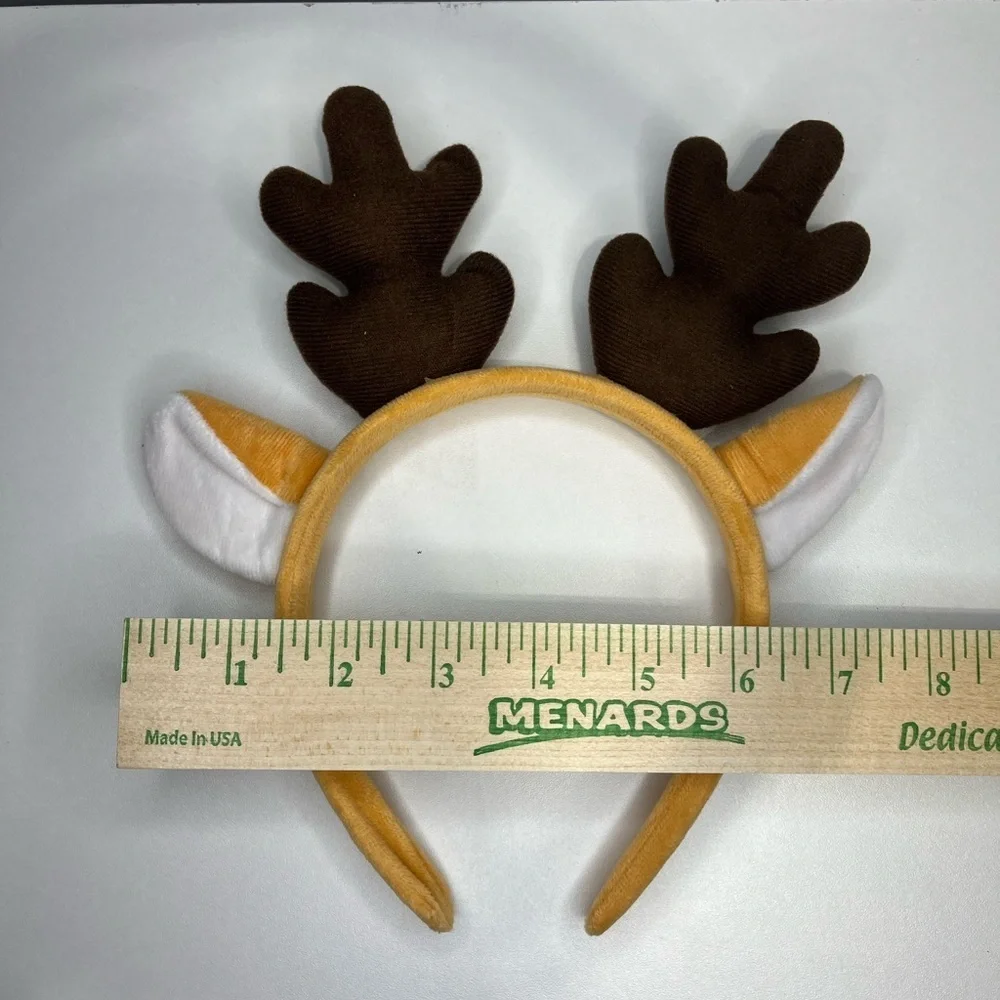 NEW Brown and White Reindeer Antlers Headband